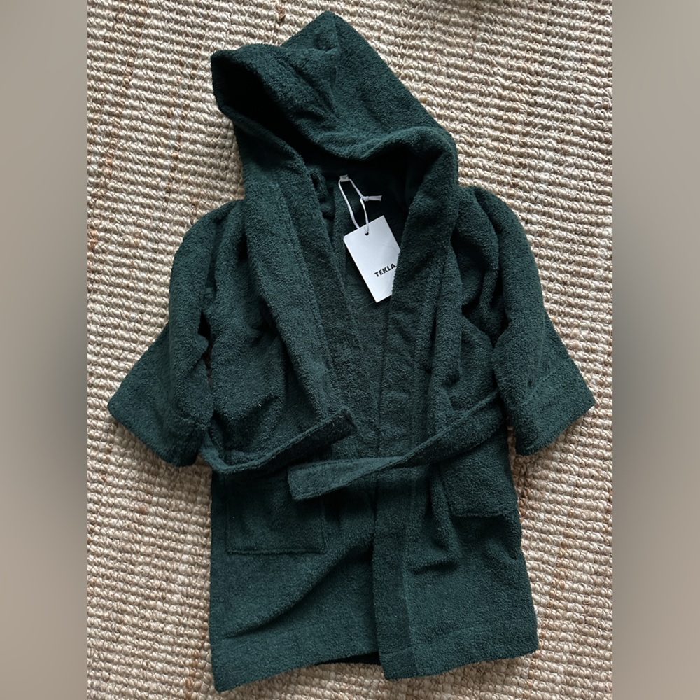 NWT TEKLA Kids Organic cotton Bathrobe